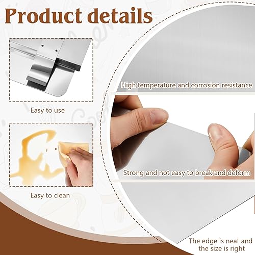 Vista 3 de Ferraycle 2 Paquetes Protector contra Salpicaduras de Acero Inoxidable para Freidora Protector contra Salpicaduras y Derrames Comercial para Estufa