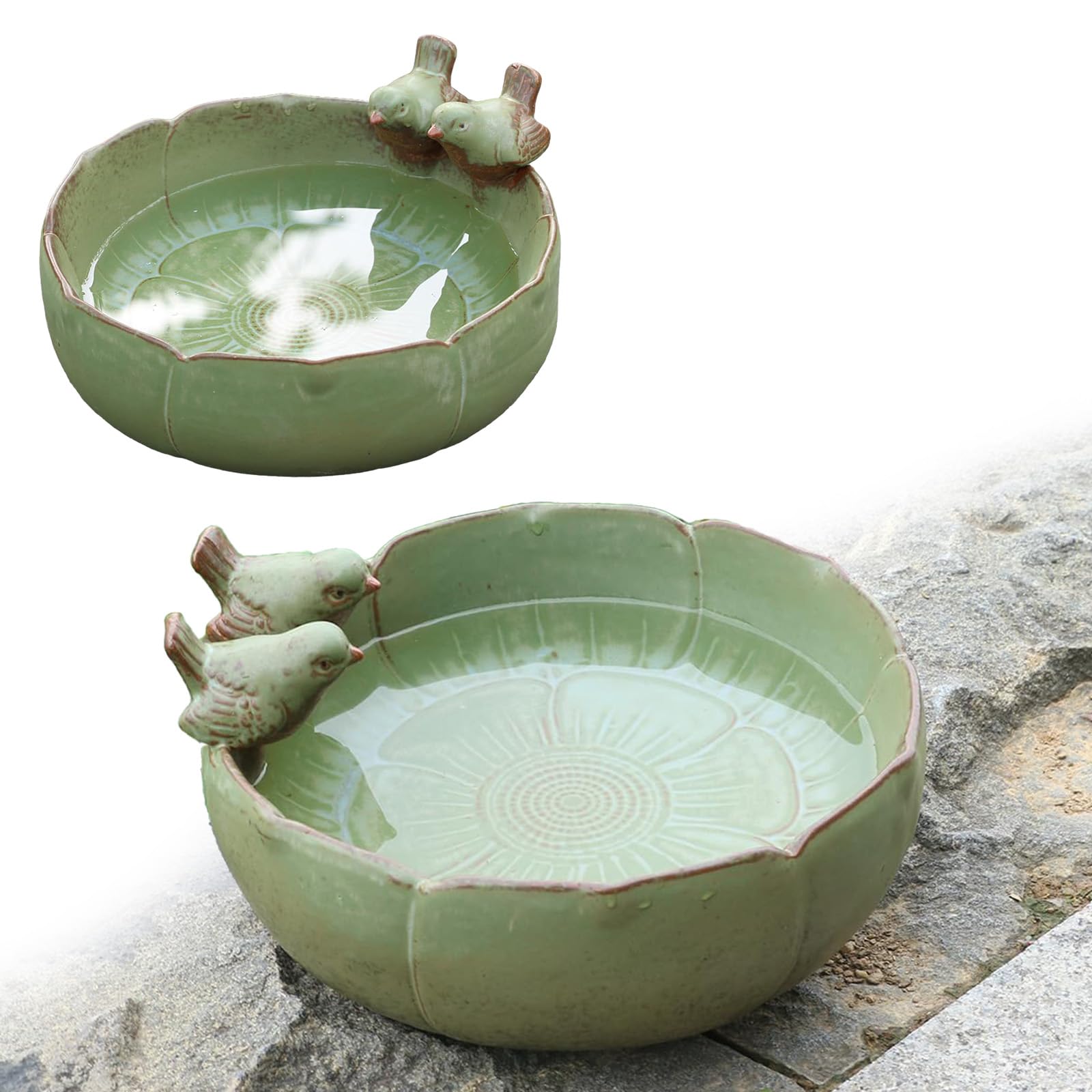 Lotus Bowl Planter Hydroponic Pot Water Culture Plant Pot for Indoor Plants Ceramic Vase for Lotus Seeds, Bonsai, Succulents