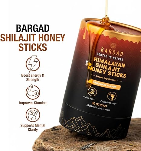 Miniatura 3 de Palitos Shilajit puros del Himalaya con miel orgánica y canela (30 unidades) Palitos Shilajit fáciles de un solo uso Aumenta la energía