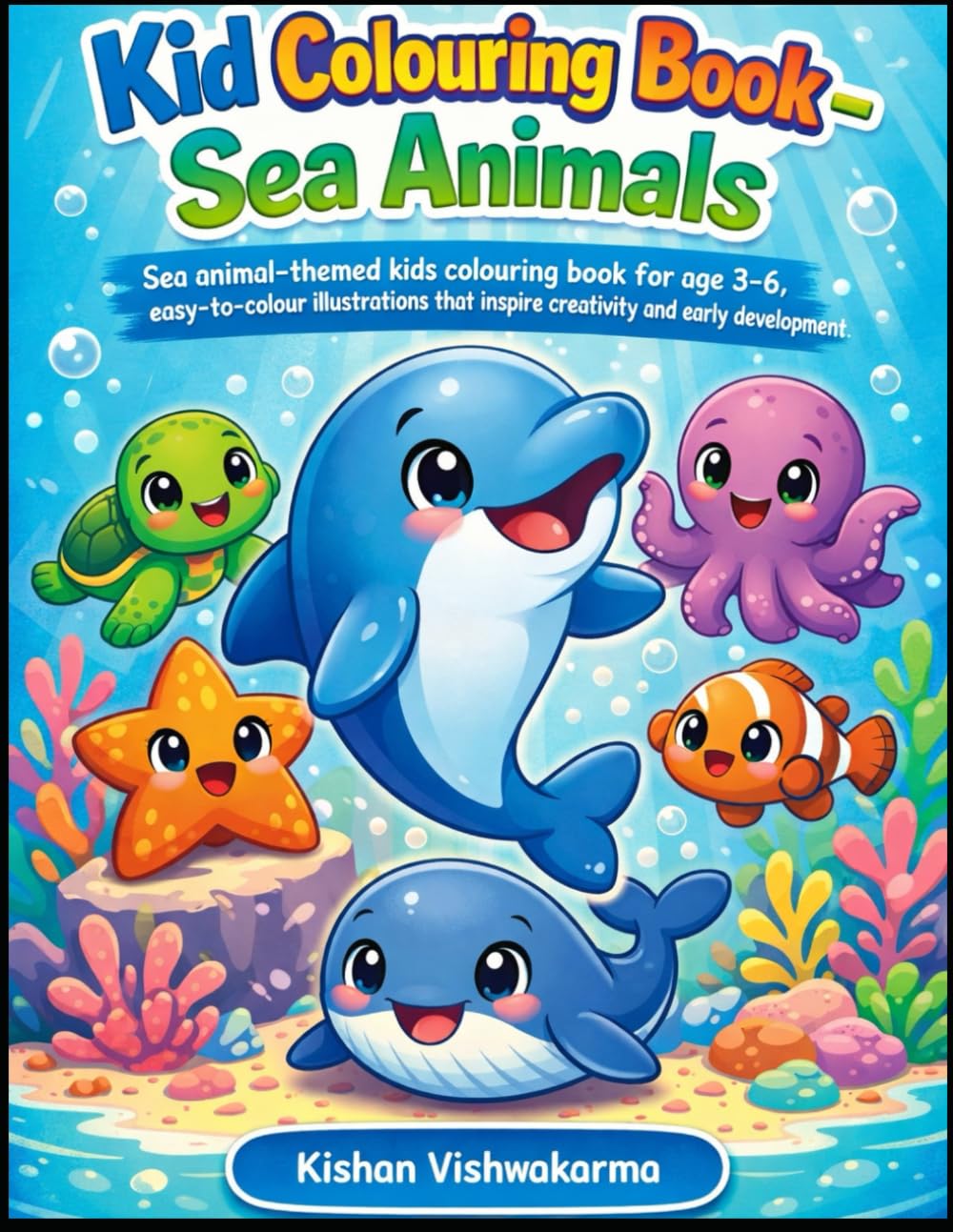 Kid Colouring Book - Sea Animals