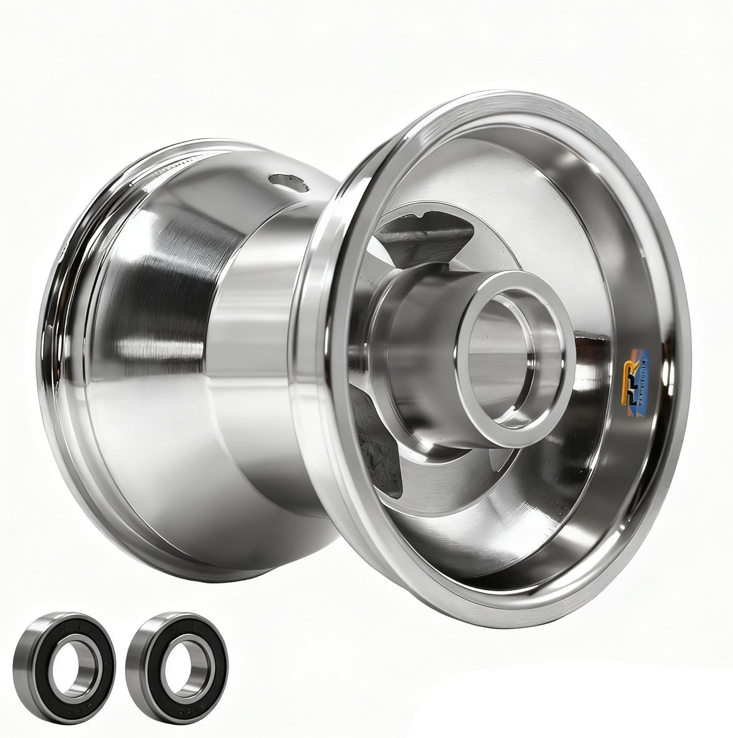 5inch Aluminum Front Wheel Rim Replacement for Go Karts UTV Karting Dirt Bike ATV Quad Bike with 10X4.50-5 Tire (Centre Hole Model)