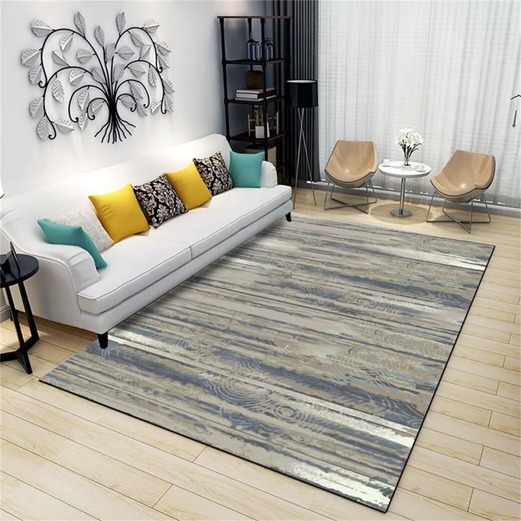 Tapis salon gris abstrait 160x210 pour rajeunir une chambre ado