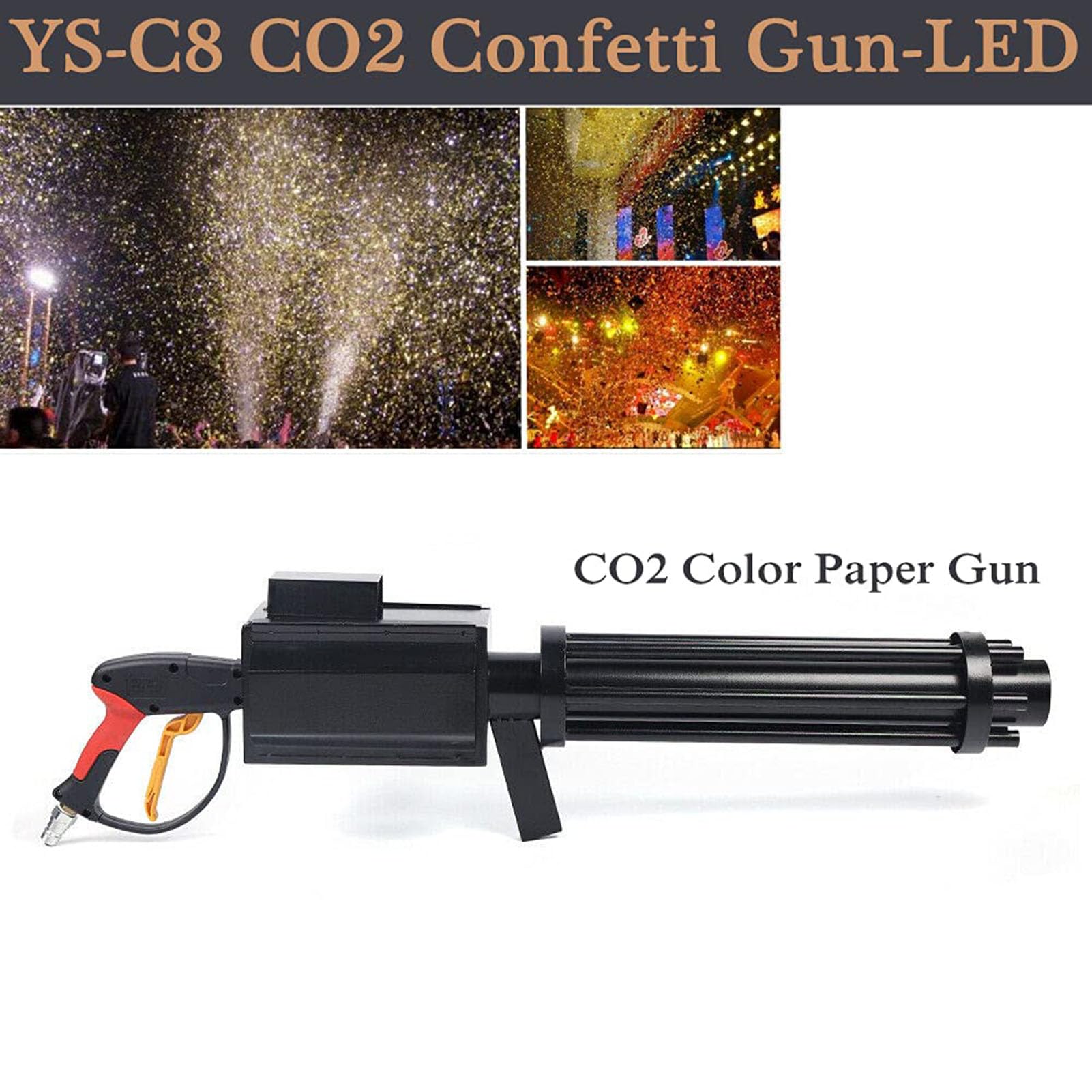 SenhE Macchina per Nebbia Portatile, Cannone a LED per Club, Blaster CO2 Portatile, Attrezzatura per Effetti Scenici per Discoteca, Festa di Matrimonio, DJ, Halloween