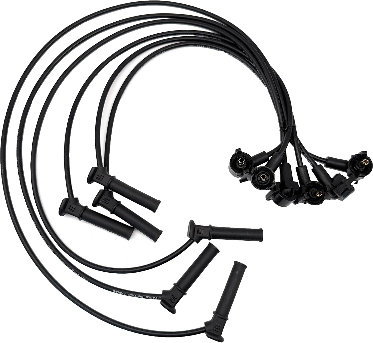 WR6096 Ignition Spark Plug Wires Set (6-Piece) - Compatible with 2002-2010 Ford Explorer, 2007-2010 Explorer Sport Trac & 2001-2010 Mercury Mountaineer (4.0L V6) - 3U2Z12259D, WR6052, WR6081