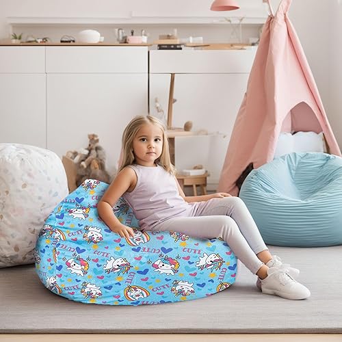 Miniatura 2 de Funda para silla puff  Tela de poliéster, cremallera oculta, lavable, capacidad para 300 litros de espuma, juguetes de peluche, ropa de almohadas