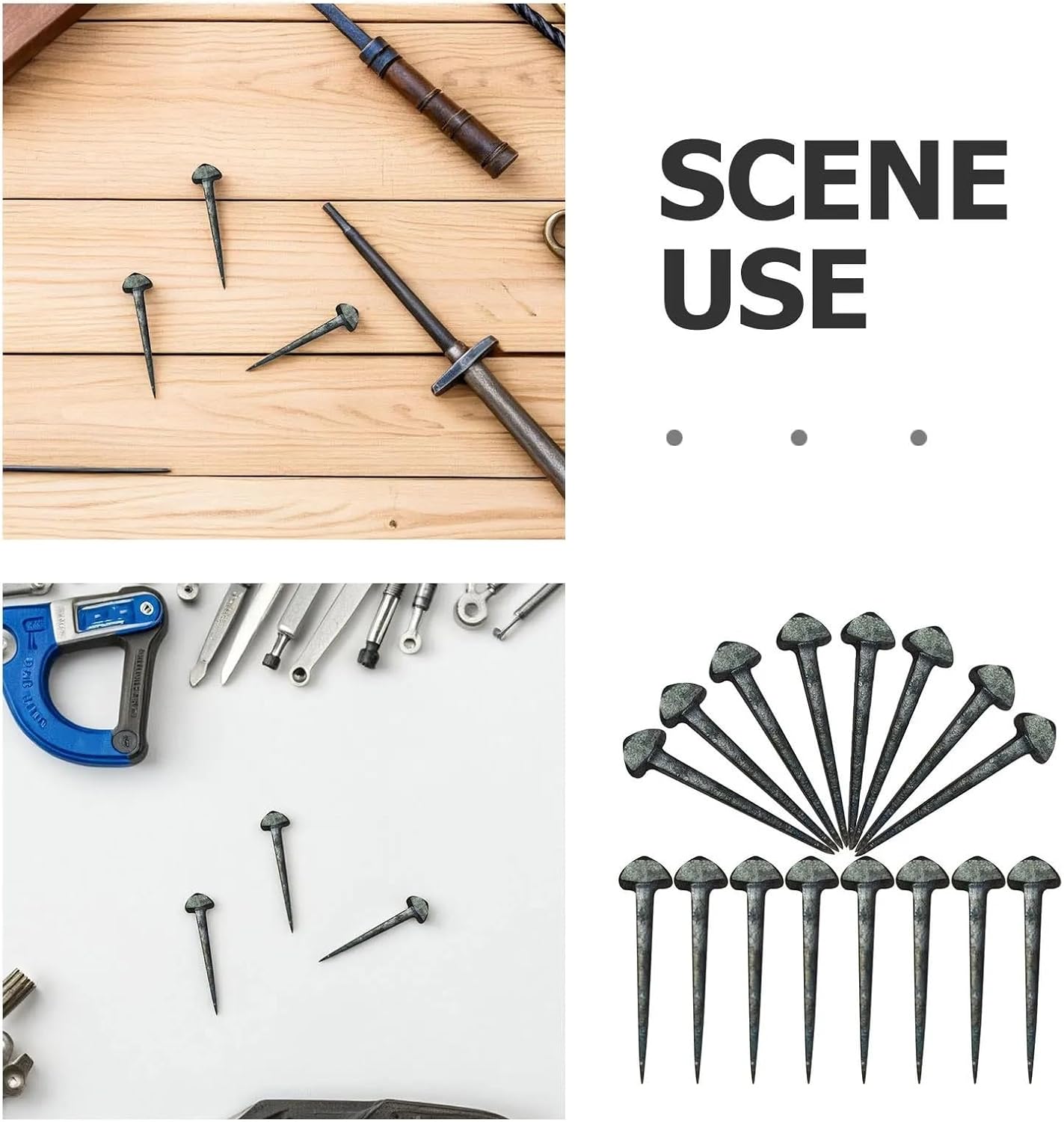 Horseshoe Nails 100 Pcs Horseshoe Nails Sturdy Iron Hoof Professional Replacement Horse Equipment Compact Accessory for Securing Firmly