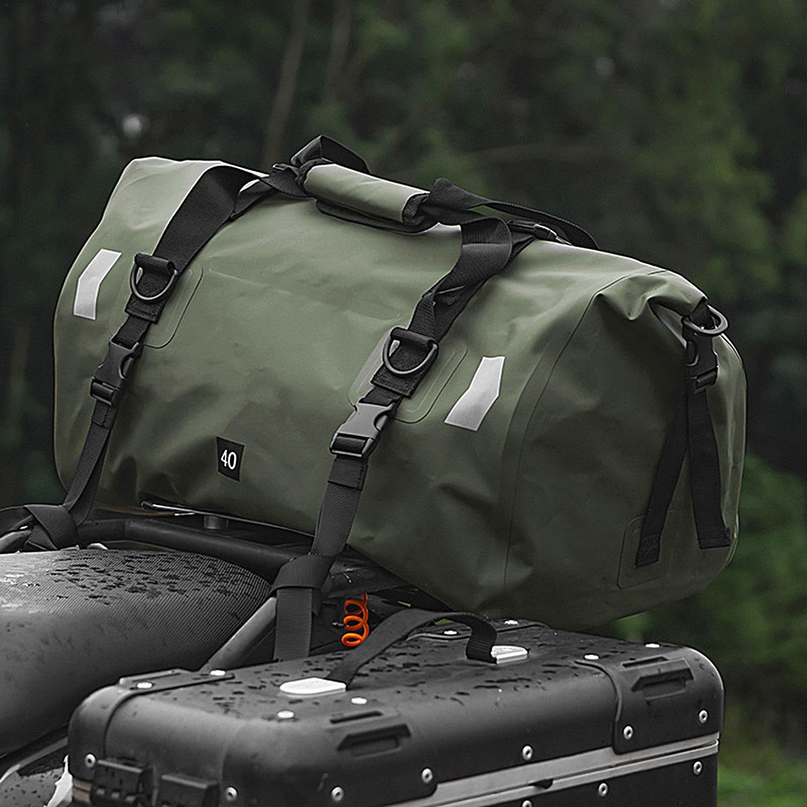 Motorradgepäck, Motorradtasche - 40 Liter Motorrad-Trockentaschen | Schwerlast-Trockentaschen mit reflektierenden Streifen, Seitentaschen für Motorrad-Ski-Reisen