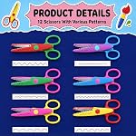 22 Piece Craft Scissors Decorative Edge Set - 12 Craft Pattern Scissors and 10 Paper Hole Punch Shapes for Crafts, Scrapbooking, DIY Photo & Art Projects
