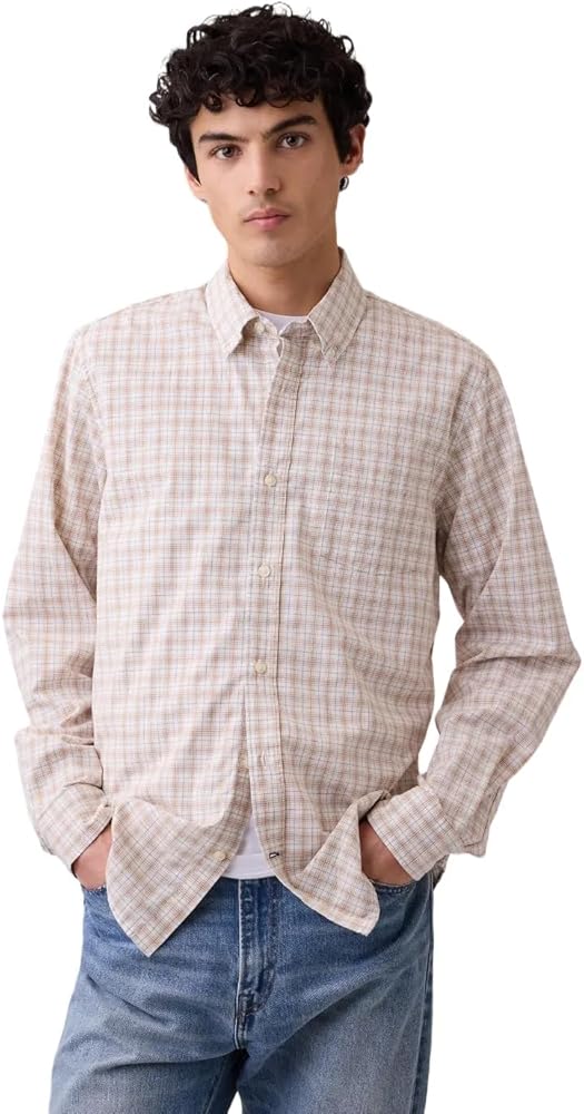 Chemise homme manches longues à carreaux 100% coton épais