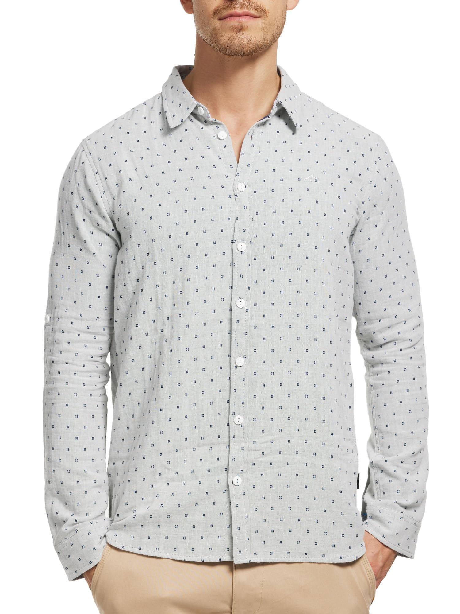 Indicode Herren INJoffrey gemustertes Sommer Kurzarmhemd aus 100% Baumwolle | Gemustertes Herrenhemd aus Baumwolle mit weicher Qualität, Freizeithemd, Langarmhemd, Baumwollhemd, Casualhemd für Männer