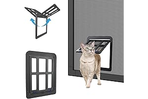 Magnetic Automatic Close Pet Screen Door for Dogs and Cats - Easy Gate Installation