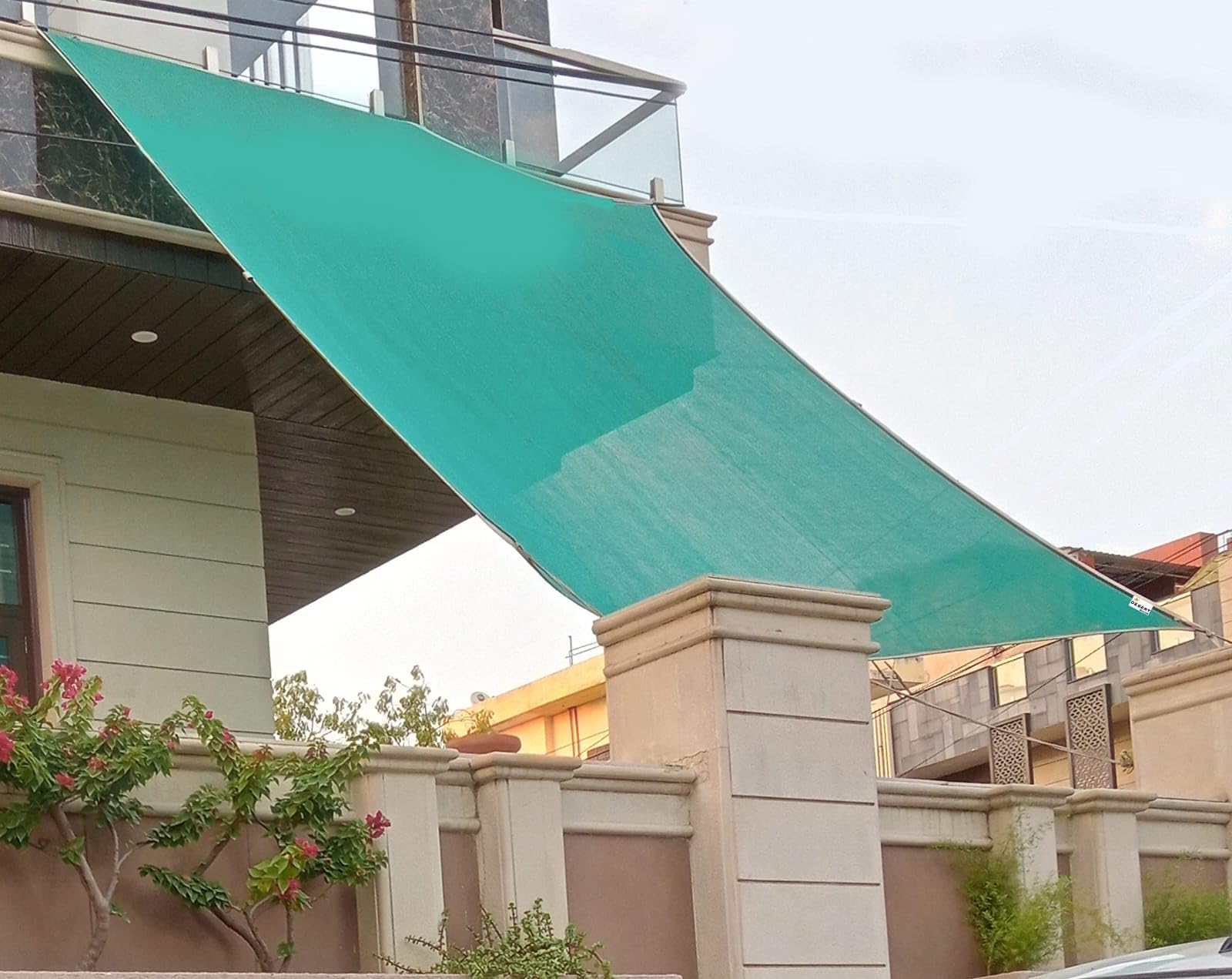 Essoti Multi Purpose Shade net/Agro net/Green net/75% Sun Block net with niwar Stitched- High Density 125 GSM (10 X 8 FT)