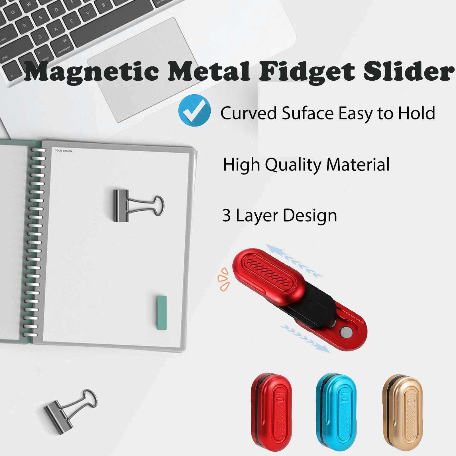 Bufccy Fidget Slider 3 Layer EDC Gadgets Toy - Image 2