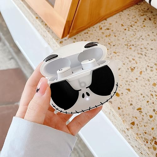 Miniatura 2 de Fun - Funda compatible con Beats Studio Buds, diseño creativo de calavera de silicona suave a prueba de golpes, cubierta protectora de cuerpo