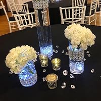 Vista 3 de Mini velas de té LED sumergibles impermeables – 20 unidades superbrillantes de disco de luz a pilas para centros de mesa de boda, florero floral