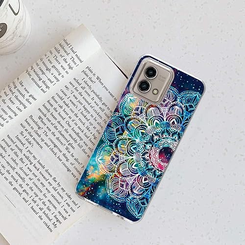 Miniatura 6 de Funda para Moto G Stylus 5G 2023, Moto G Stylus 5G 2023, DDTZKC Protector de vidrio templado con patrón lustre, doble capa brillante, transparente,