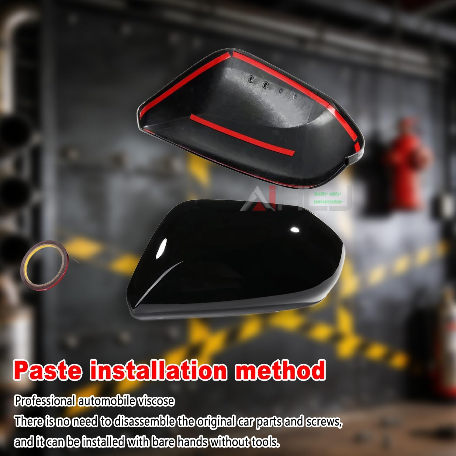 AJHLJ® 2Pcs Side Mirror Cover For Toyota Camry 2018-2025 Car Rearview Mirror Cap Covers Trim Accessories (Piano black)