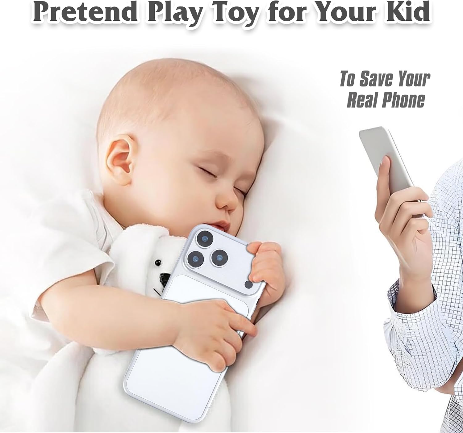 Dummy Fake Phone Model, Looks Like The Real Phone Compatible with Phone 17 Pro, for Cell Phone Store Display or Send a Toy Phone 17pro for Kids (Silver Rainbow Front)