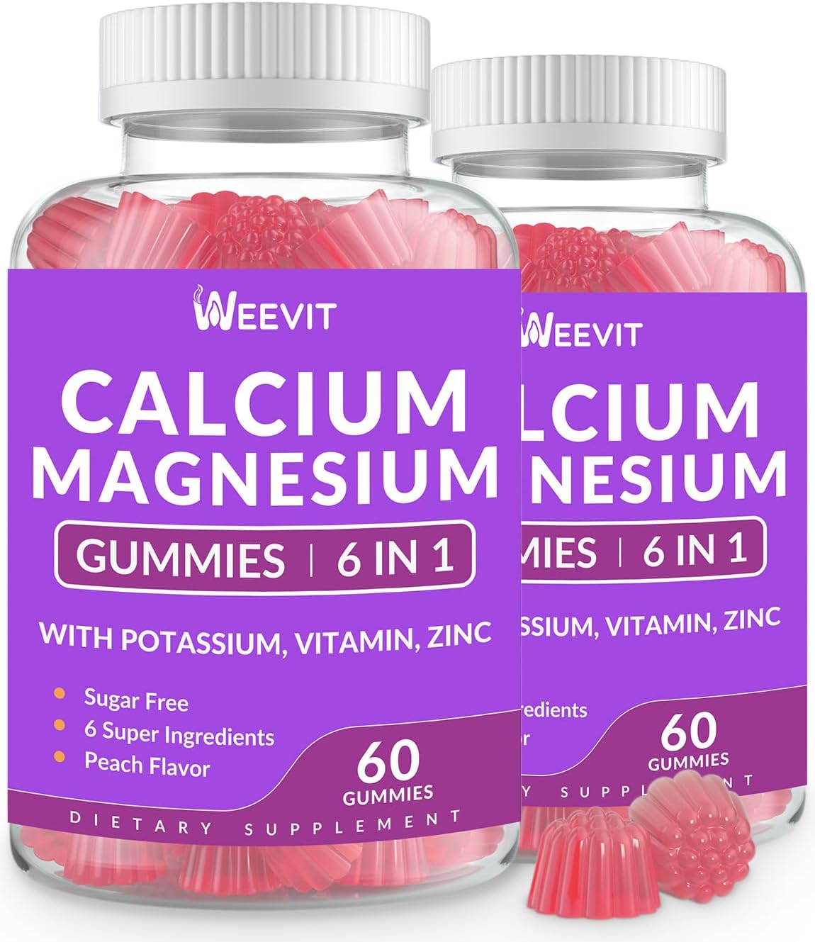 - Sugar Free Calcium Gummies w/Vitamin D3 K2, Calcium Magnesium Zinc Gummies for Bone, Muscle & Immune, Algae CA Magnesium 2:1 Ratio Calcium Supplement for Women & Men - Vegan
