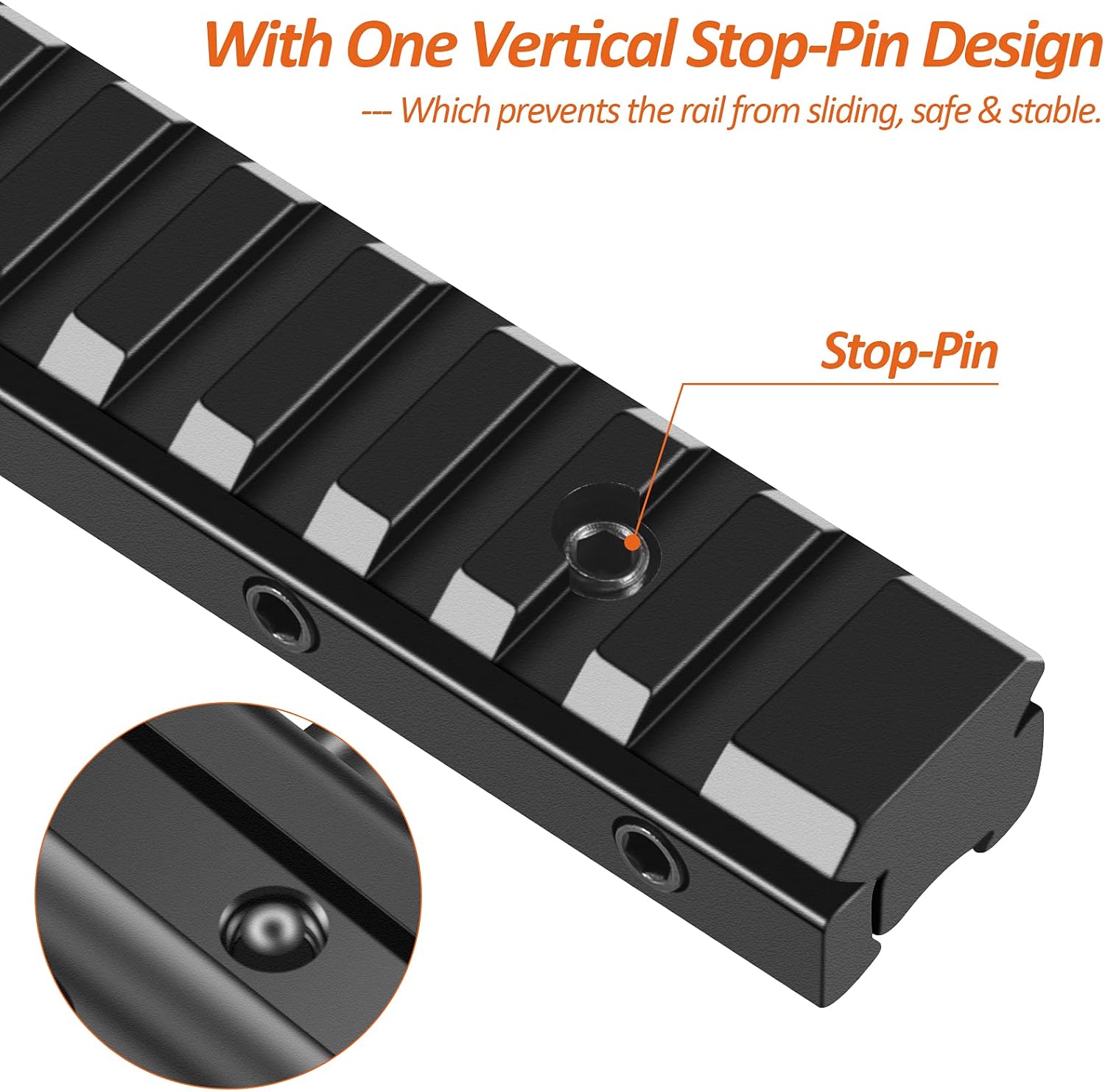 LONSEL 11mm Dovetail to 21mm Picatinny Rail Convert Adapter - 155mm/6.1" Long Extension Low Profile Scope Mount Converter Adaptor - Base Mount 3/8" to 7/8" Converter -14 Slots