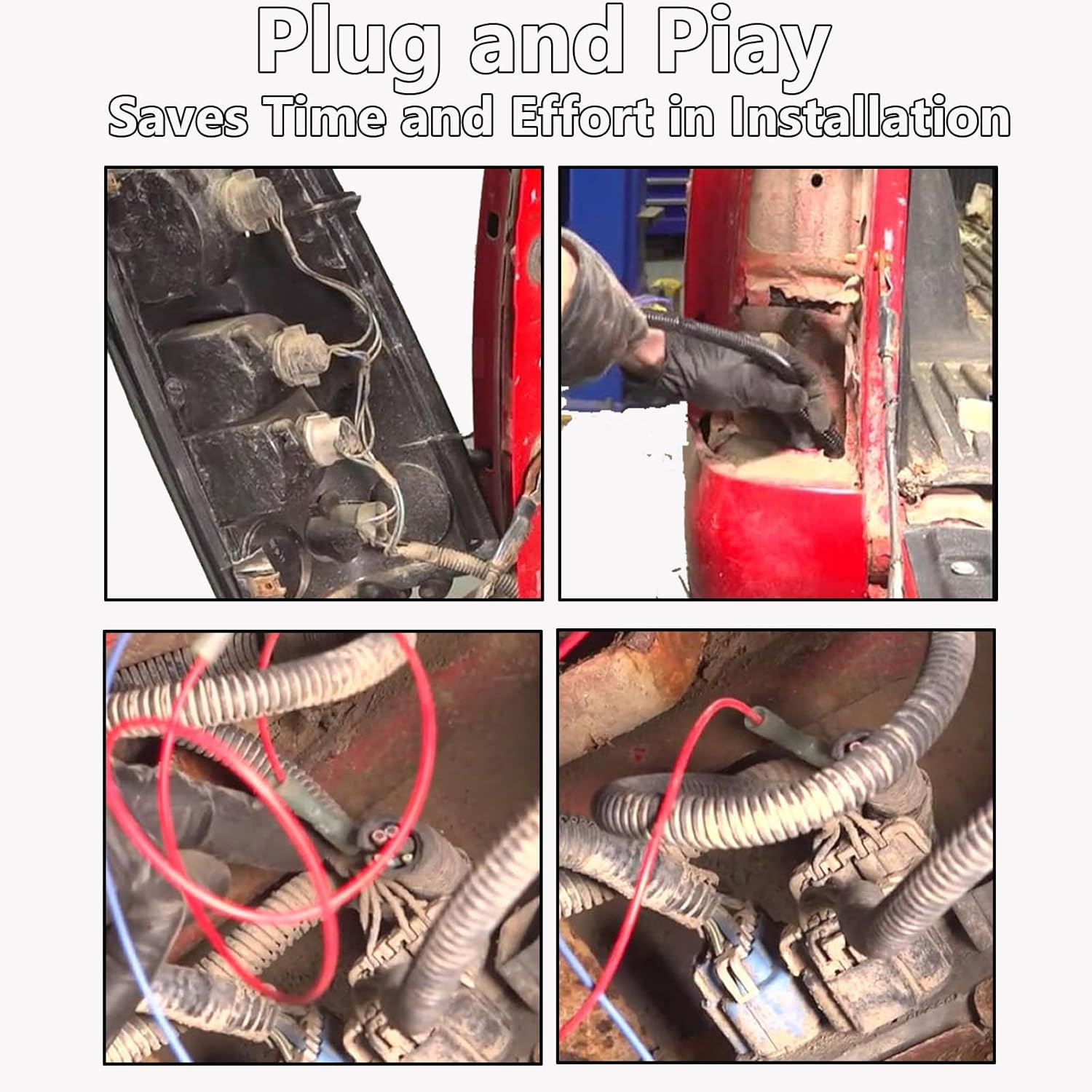 16532723 16532724 Tail Light Socket Wiring Harness - Easy to Install, Compatible with Chevrolet Silverado 1500/2500 HD/3500 2005-2006, GMC Sierra