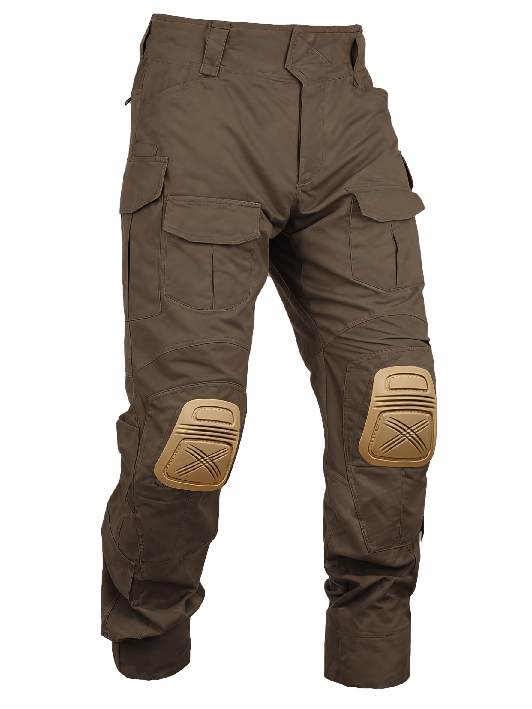 Men’s Tactical Pants with Knee Pads Waterproof G3 Combat Pants Camo Cargo Pants with 10 Pockets No Belt