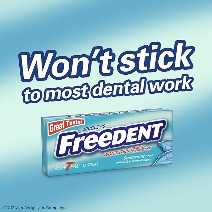 Chicle Wrigley's Freedent Spearmint, 8 Paquetes de 15 Unidades miniatura 3
