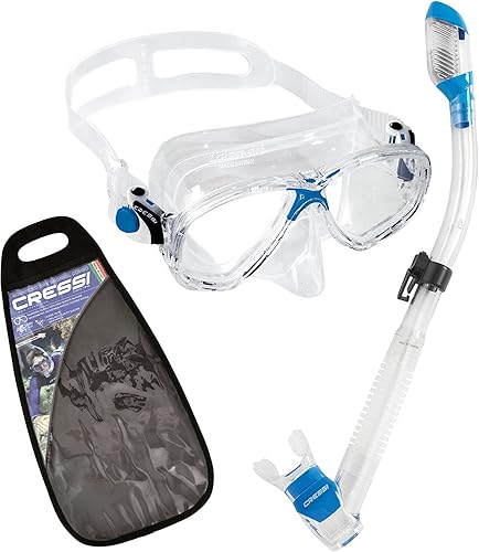 Miniatura 9 de CRESSI Kit de snorkel para adultos - Máscara y snorkel seco - Silicona suave, sello perfecto, válvula de secado superior - Marea & Supernova Dry: