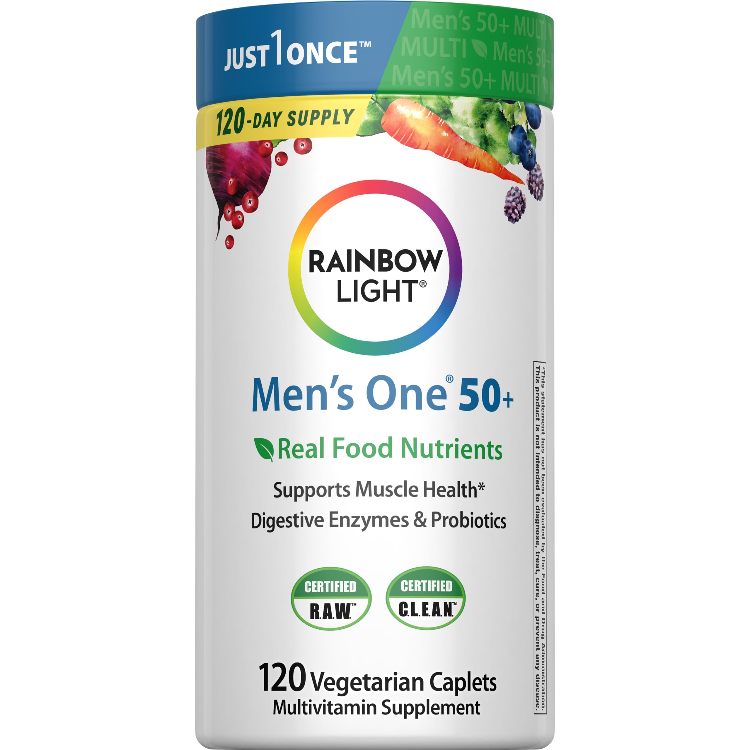 Rainbow Light Men's 50 Plus Multivitamin 120 Count, 120 CT