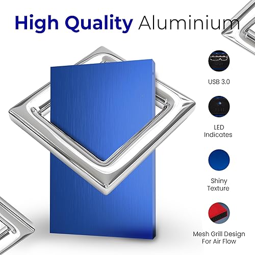 Miniatura 4 de Disco duro externo de 320 GB HDD de 2.5 pulgadas, almacenamiento de datos externo, tamaño de bolsillo, disco duro de respaldo USB 3.0 Hardrive