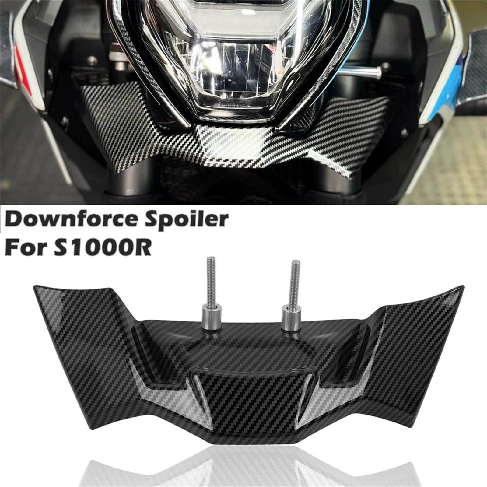 Front Bumper Splitter dachowy Pasuje do BMW S1000R 2021-2024 Skrzydło dociskowe przedni spojler Naked Aerodynamiczny Winglet S 1000 R S1000 M1000R 2023 2024