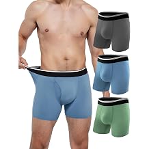 TIICHOO Incontinence Underwear for Men Washable Soft Leak Proof Boxer Briefs for Daily Bladder Leakage 3 Pack