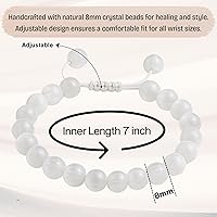 Vista 566 de Amazing Gemstone Crystal Bracelet for Women Men's Gifts - Protection Healing Crystal Bracelet - 8mm Gemstone Beaded Adjustable Bracelet Pulseras