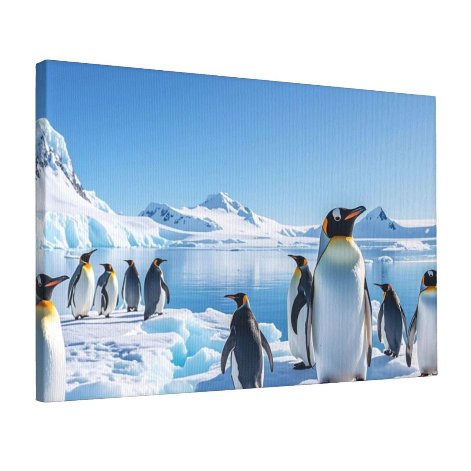 Impression sur toile pingouin antarctique tableau moderne de luxe - 8