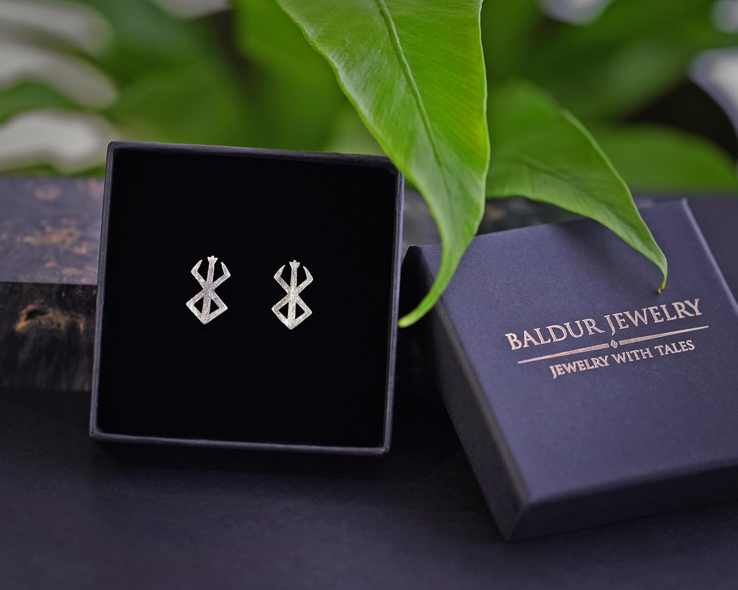 Brand of Sacrifice Rune Anime Stud Earrings Jewelry Fantasy Cosplay Gift for Men Women 925 Sterling Silver