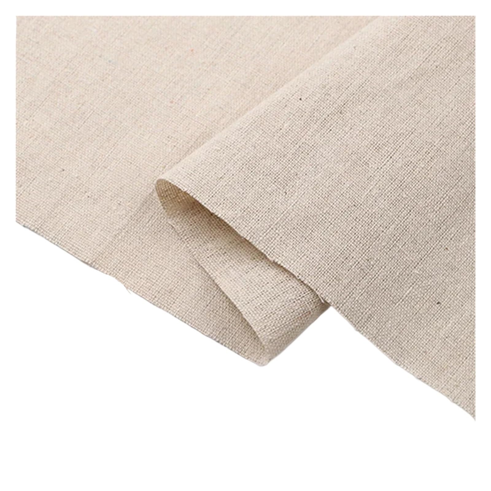 Tela de lino en rollo Tejido De Lino Y Algodón 0,5 M/1M/2M | For mesa, sofá, cortinas, decoración, material de costura DIY(1,200x150cm-pre cut)