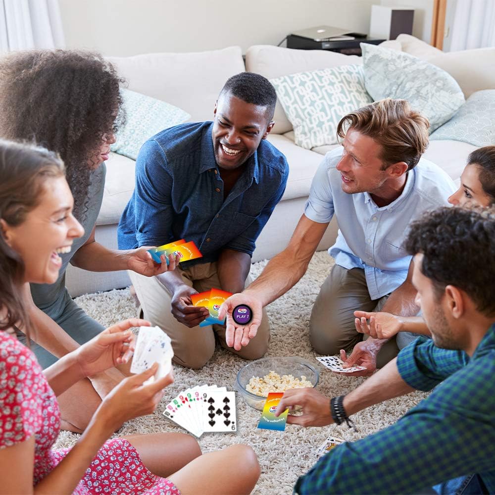 WEofferwhatYOUwant Heptagon Prime Card Game – Unique 5 Suit Deck – Strategy Game for Kids Teens Adults – Family Game Night Fun – Beginner to Advanced Levels – 3 to 8 Players Ages 9+ Travel Friendly