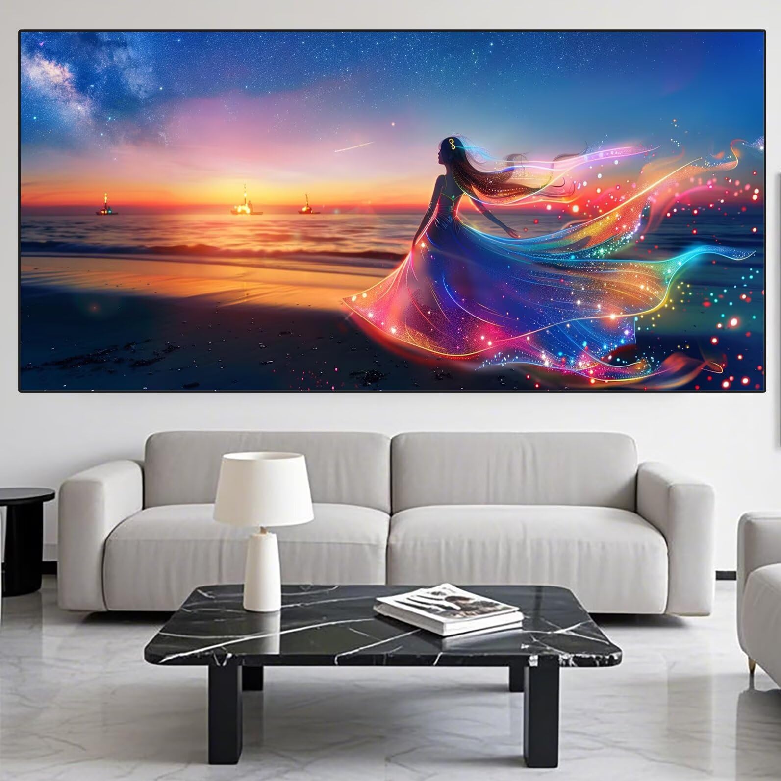 Sunset Diamond Art Beauty Diamond Painting Arts and Crafts for Adults,5D Diamont Painting Kits Adults Crysta Cross Stitch Pictures, DIY zestaw do haftowania dla początkujących, dekoracja ścienna do