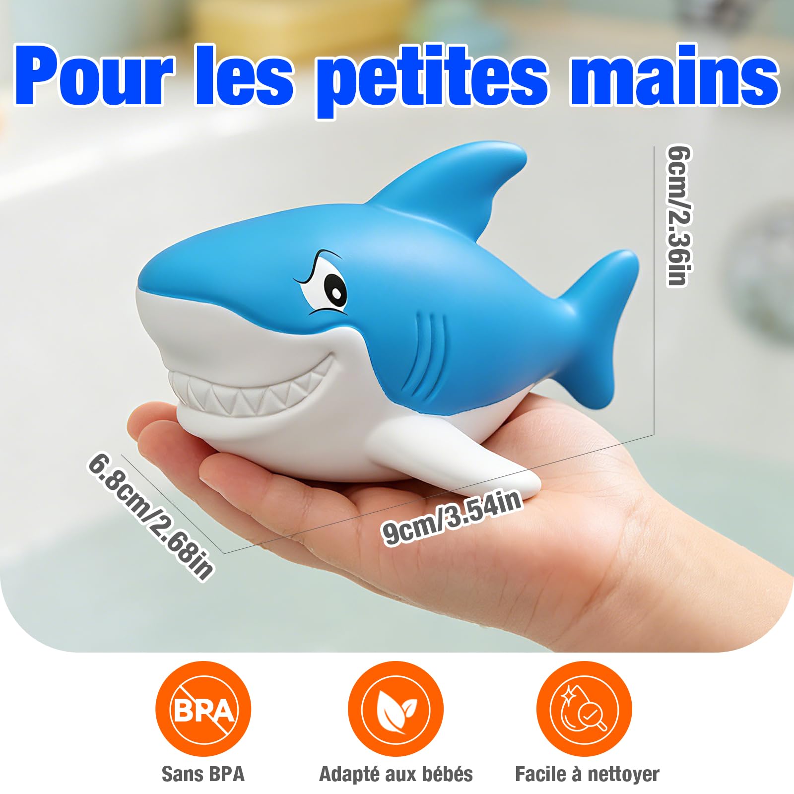KADAYAY sans Moisissures Jouet de Bain Bébé 6+ Mois, 12PCS sans Trou Ensemble de Jeux de Bain pour Enfants, Jeux Amusants pour Baignoire et Piscine, Cadeau Parfait pour Garçons et Filles