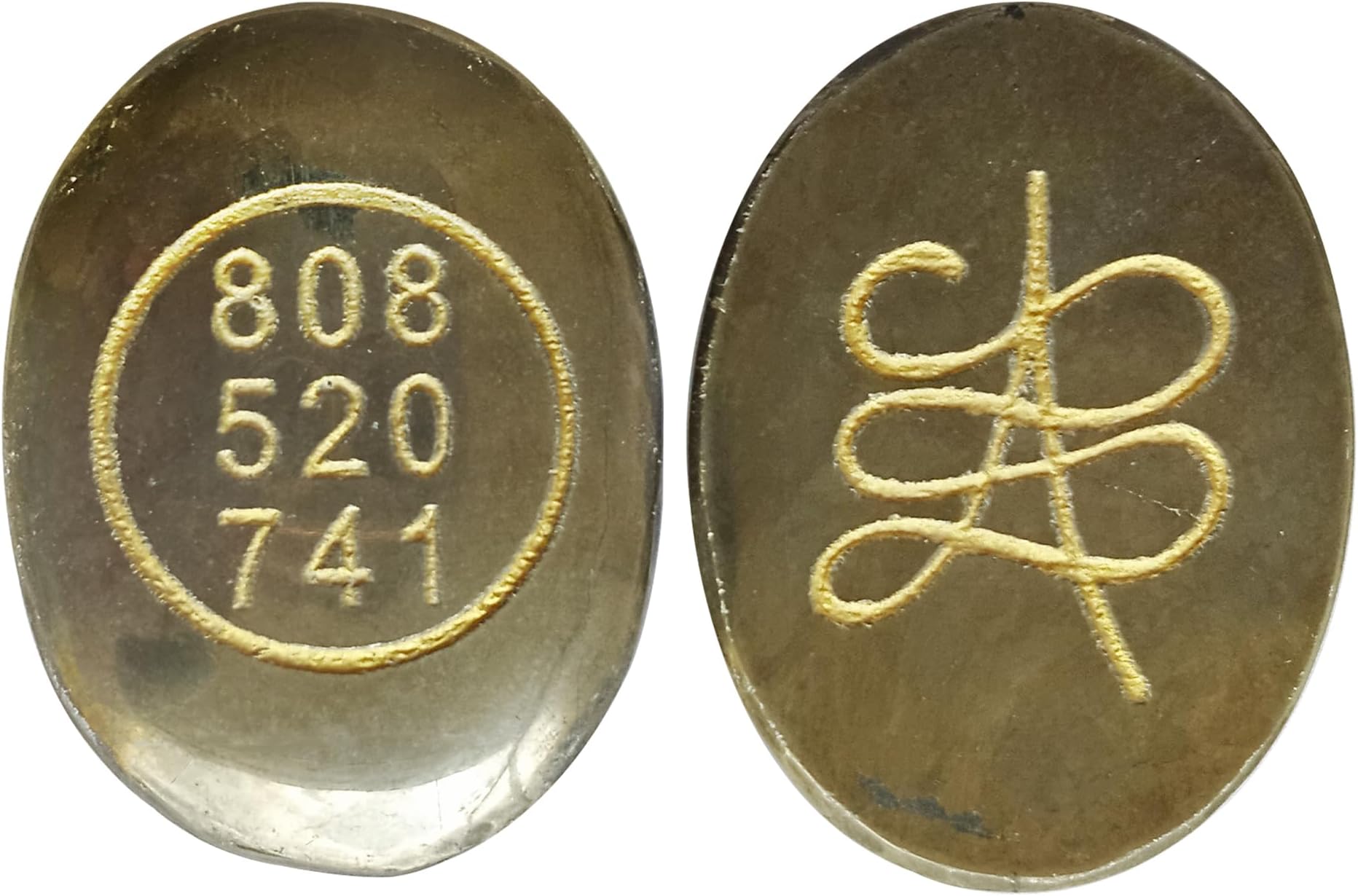 Pyrite Zibu Coin - Pyrite Stone Original Crystal Stones Pre-Energized Zibu Coin for Money Good Luck Positivity and Prosperity - 808 520 741 Stone Zebu Coin