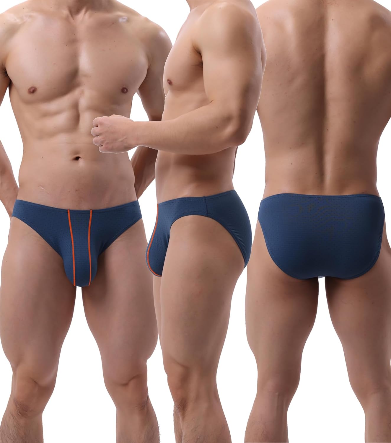 WINDAY Men's Mesh Briefs Soft Breathable Low Rise Bikini Brief Moisture Wicking Underwear - Image 6