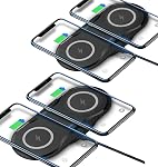 30Watt Dual Wireless Charging Pad for Multiple Devices, Dual 15W Charging Pad for iPhone 16/15/14/13/12/11/X,for Samsung Galaxy S25/S24/S23/S22/S21/S20/S10, and More. with USB-C Cable