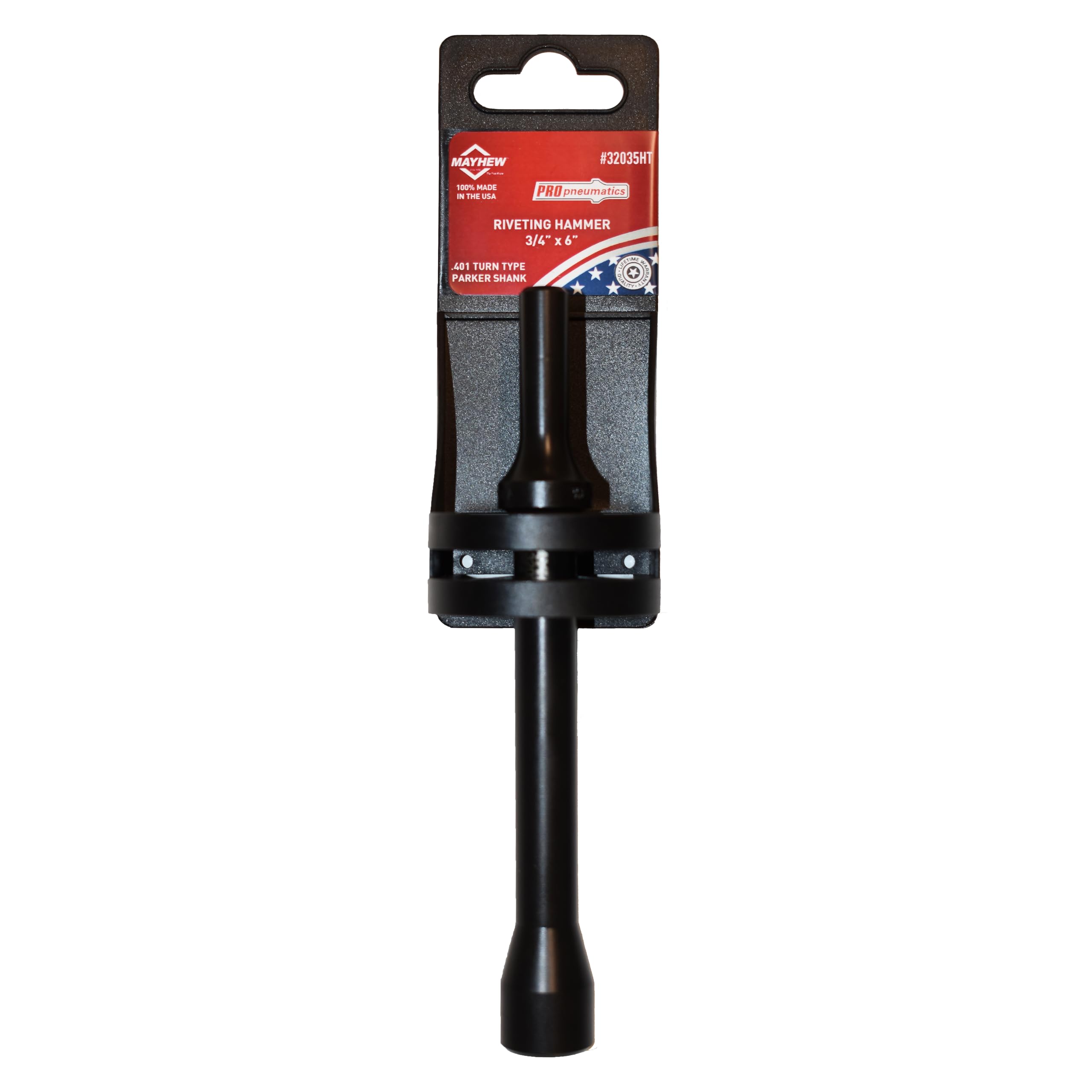 Mayhew Tools 32035HT Hang Tag Pneumatic Riveting Hammer, Black Oxide Finish, 6"