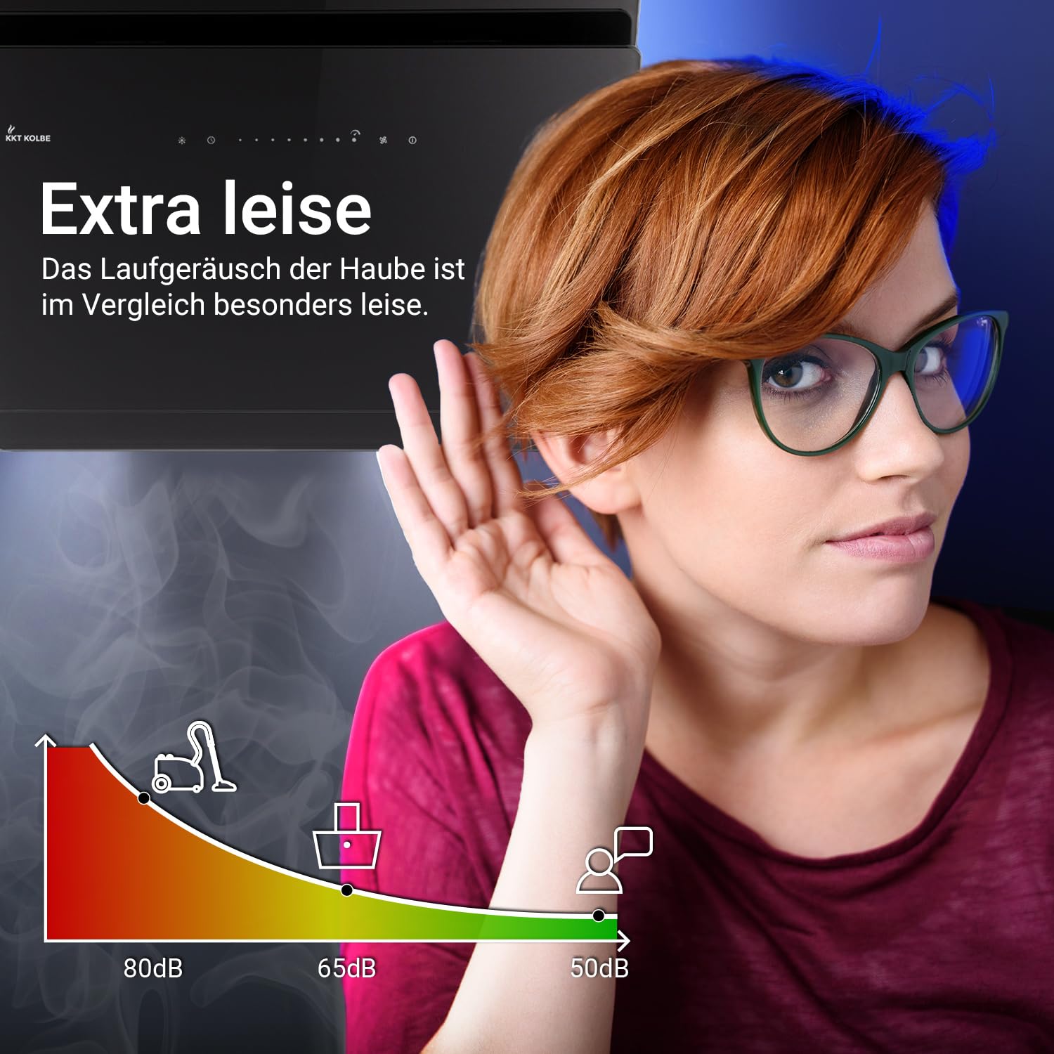 KKT KOLBE Campana extractora SOLO6005SM, 60 cm sin cabeza negro
