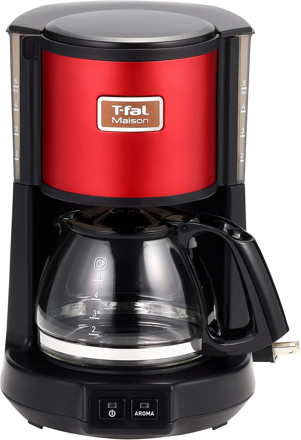 Tefal Drip Coffee Maker 0.6L/5 Cups Maison Wine Red Model CM4905JP view 7
