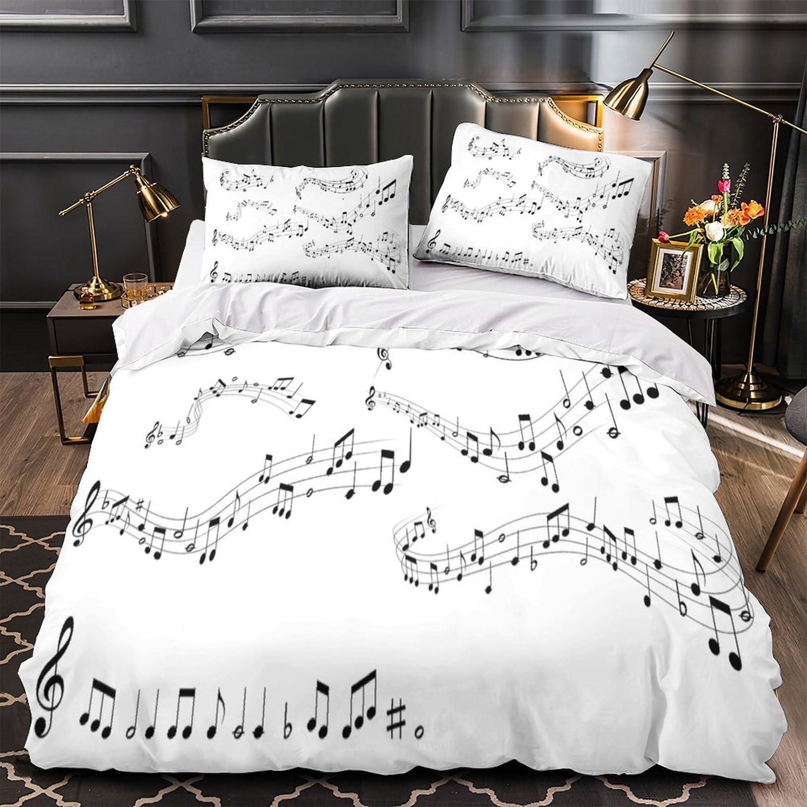 Parure de lit microfibre 220x240cm avec housse de couette 3D abstrait ado