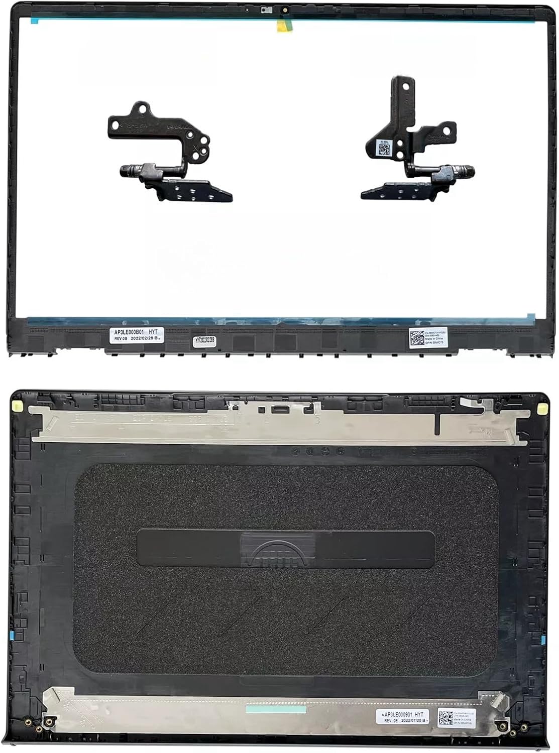 LCD Back Cover Top Lid Top Case Front Bezel with Hinge Replacement for Dell Inspiron 15 3510 3511 3515 3520 3521 3525 Series P/N 0WPN8 00WPN8 9WC73 09WC73 AP3LE000901