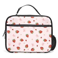 Large Lunch Box Insulated Reusable Lunch Bag with Water Bottle Holder Portable Waterproof Leakproof Lunch Tote Bag Cute