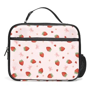 Large Lunch Box Insulated Reusable Lunch Bag with Water Bottle Holder Portable Waterproof Leakproof Lunch Tote Bag Cute