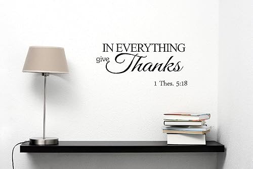 Miniatura 2 de in Everything give Thanks. Tesalonicenses Escrituras Religiosas Pared Citas Artes Refranes Biblia Versículo Calcomanías de vinilo